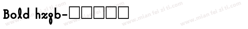 Bold hzgb字体转换